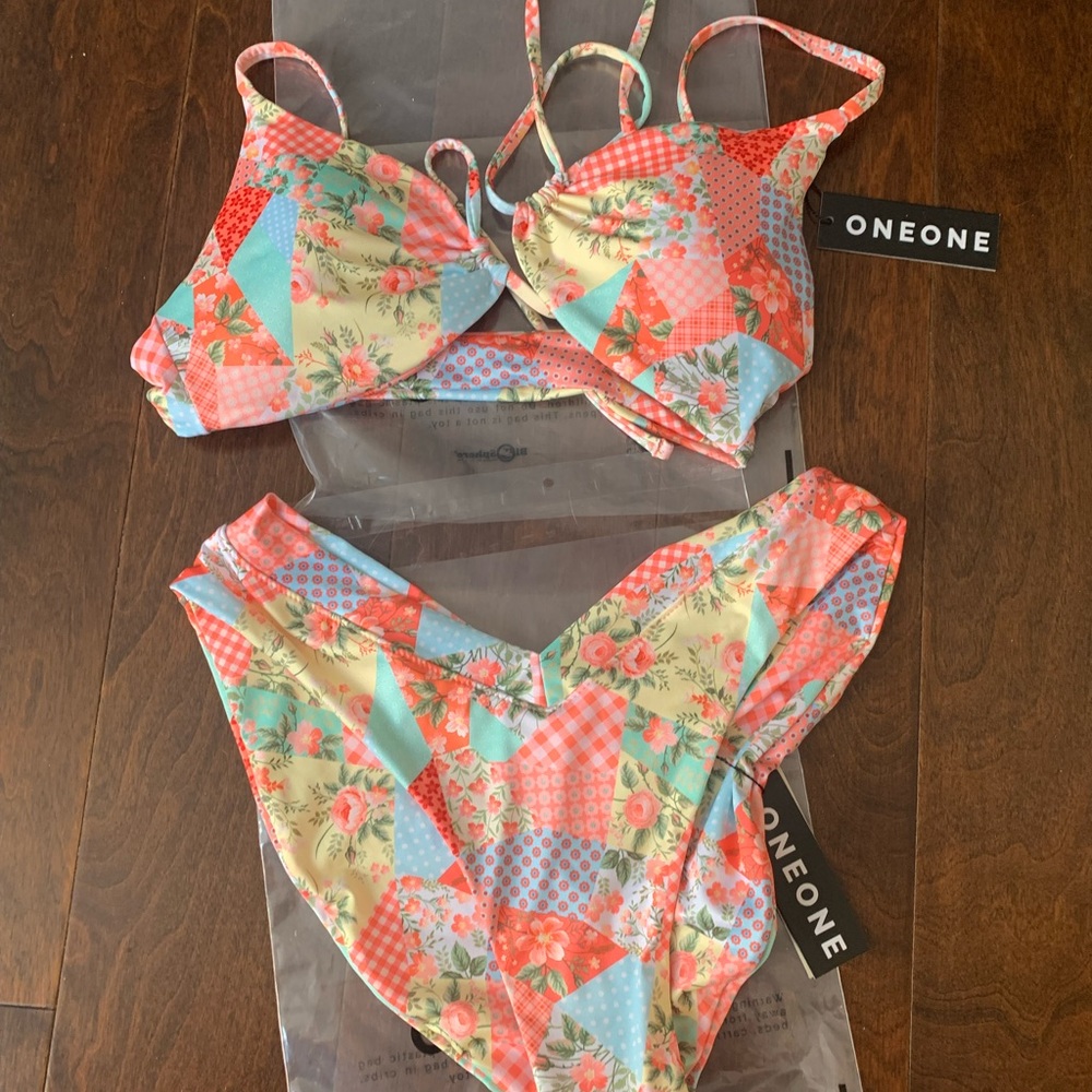Brand New OneOne Patchwork Bikini
